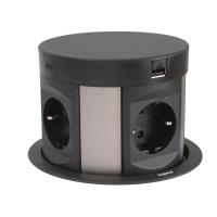 INCARA Tower 120 4 SKT 2P+T + 2 USB A+C  2M kabl.-654982